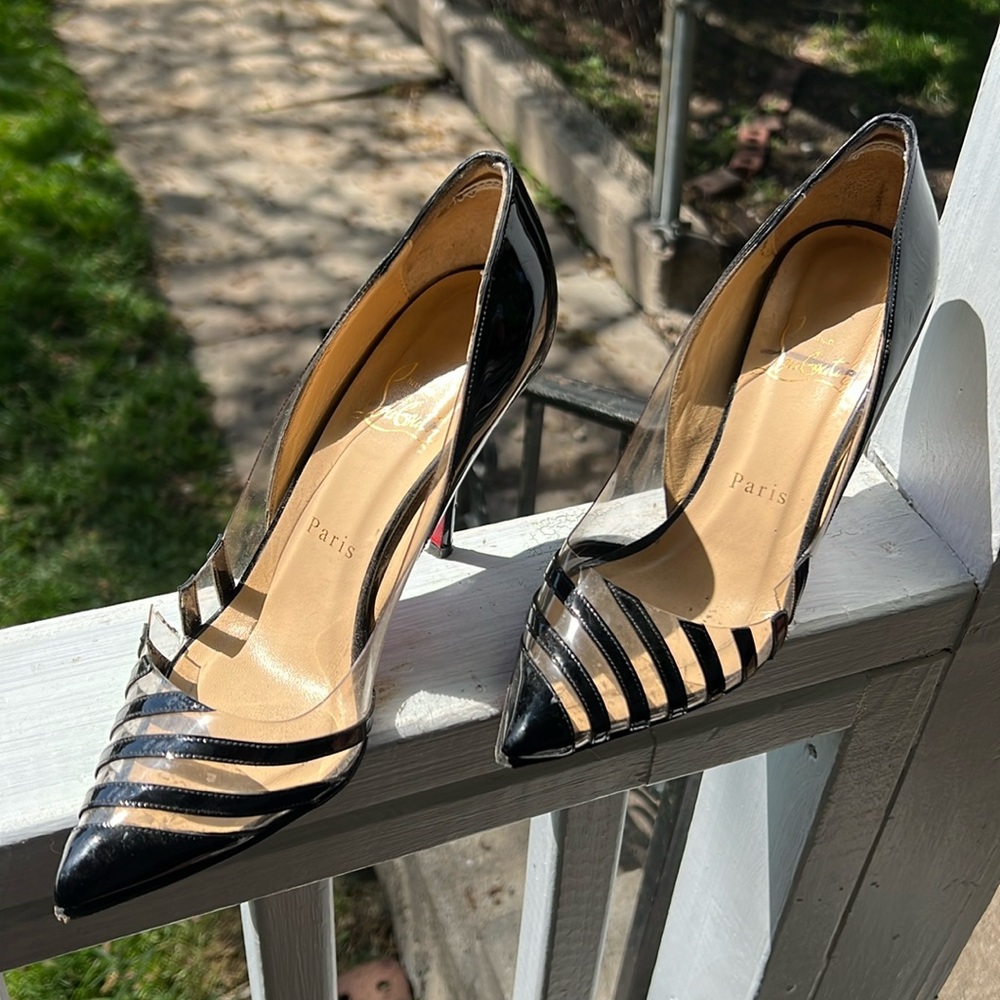 Well loved Louboutin heels - size 6.5.